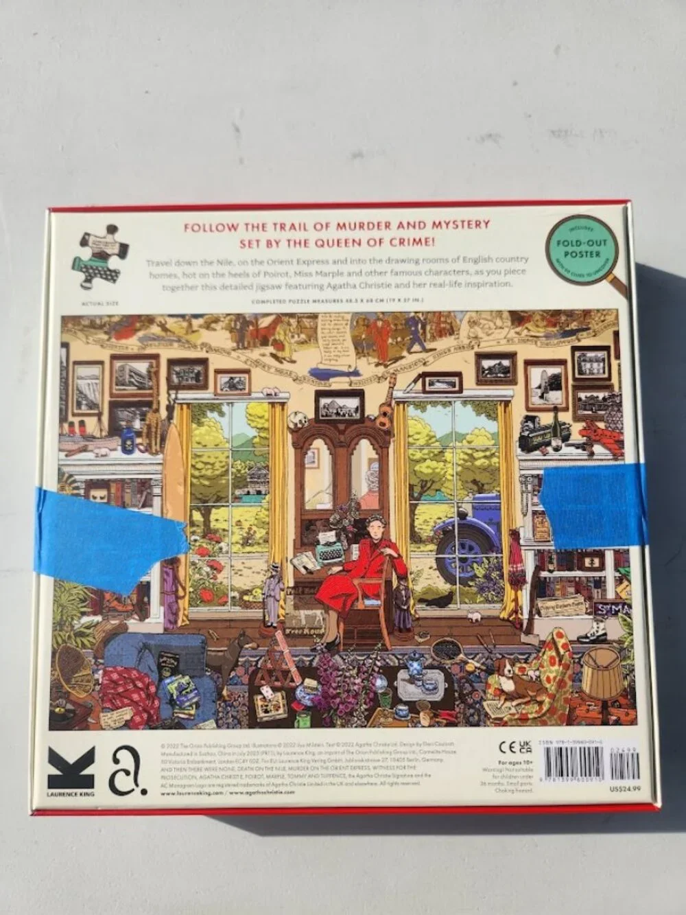 The World of Agatha Christie 1000 Piece Jigsaw Puzzle Laurence King 90 Clues & P